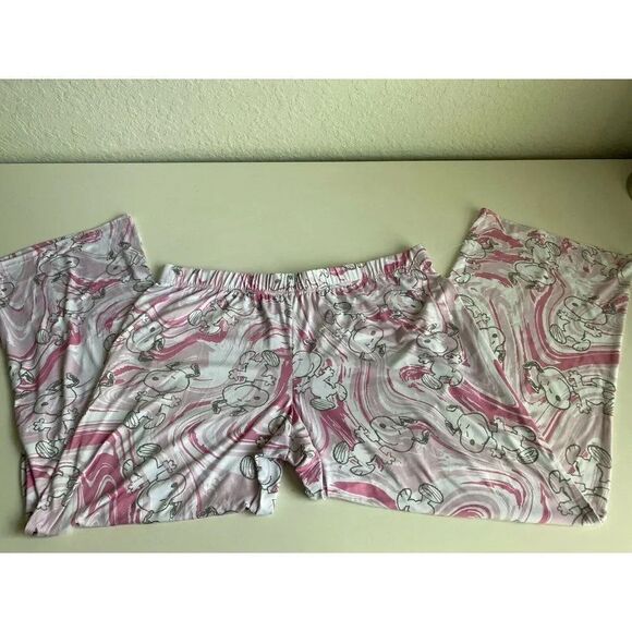 Peanuts SNOOPY Pink Women’s Pajama PJ Set Sz 2X 2PC Pants Long Sleeve Soft NWT - Picture 7 of 9
